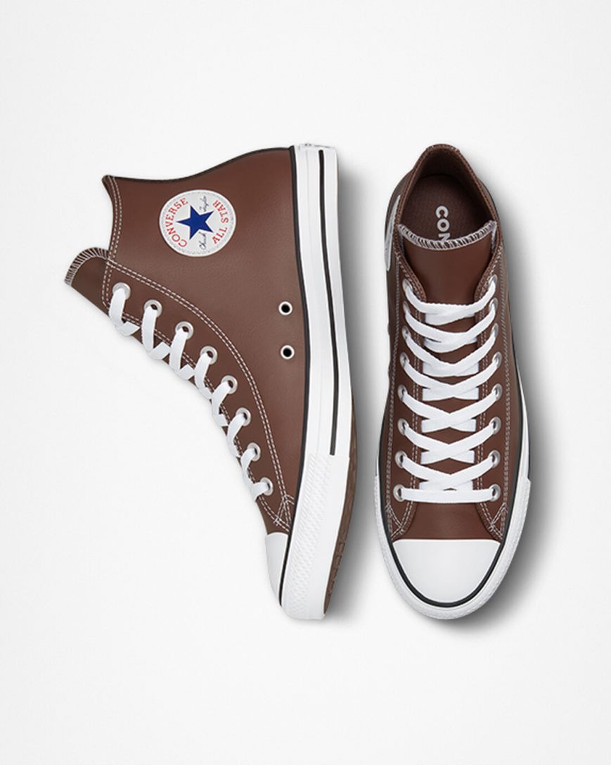 Women's Converse Chuck Taylor All Star Faux Leather High Top Shoes White / Black | AU C3186U